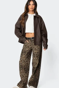 Mori Oversized Faux Leather Jacket