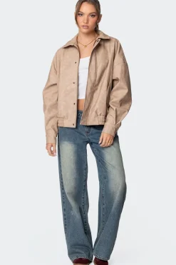 Mori Oversized Faux Leather Jacket