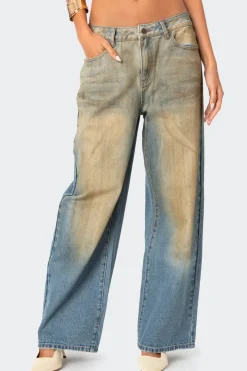 Muddy Washed Low Rise Jeans