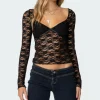 Mykonos Sheer Lace Top