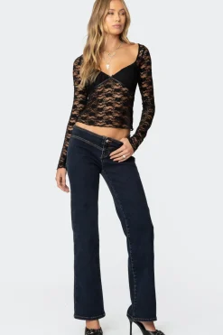 Mykonos Sheer Lace Top