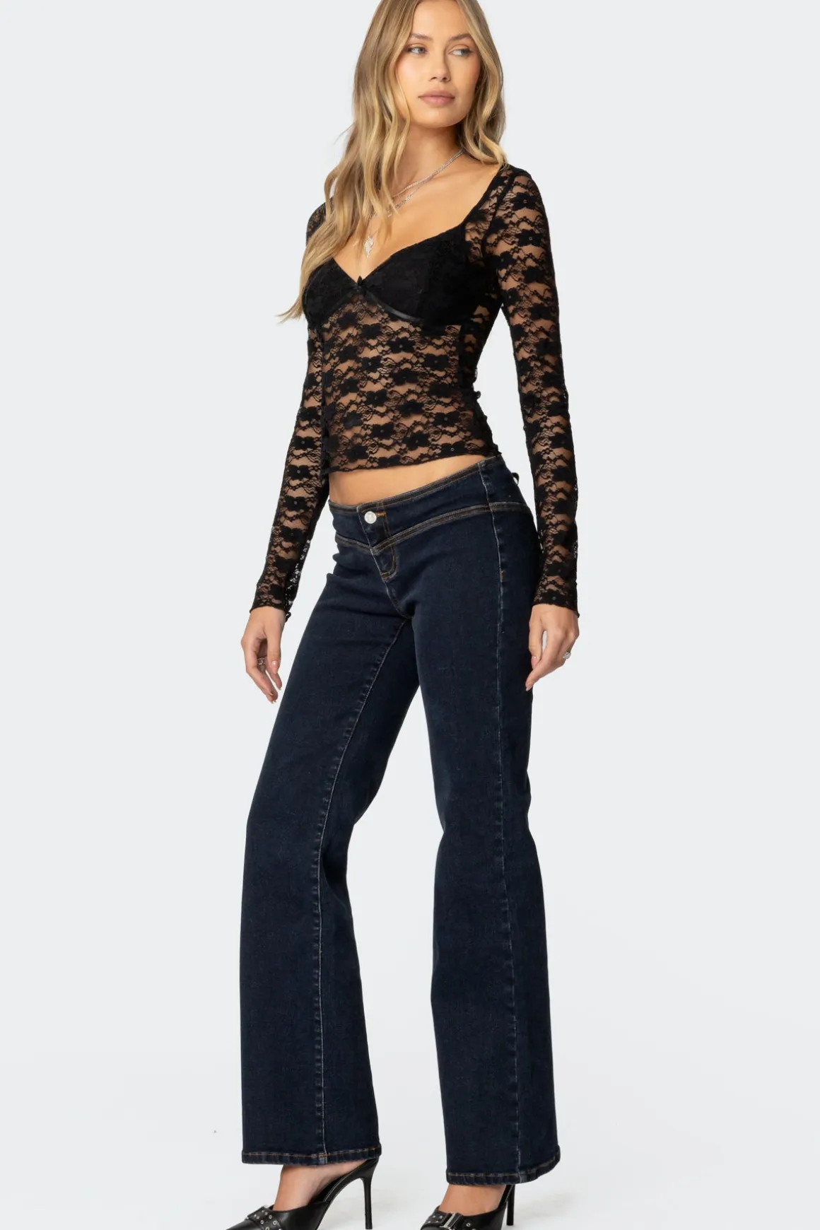 Mykonos Sheer Lace Top