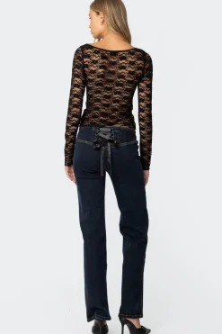 Mykonos Sheer Lace Top