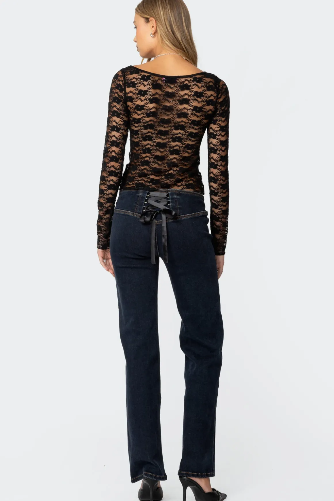Mykonos Sheer Lace Top