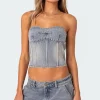 Myla Washed Denim Corset