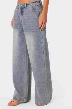 Myla Washed Wide Leg Jeans