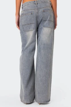 Myla Washed Wide Leg Jeans