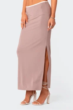 Nadia Side Slitted Maxi Skirt