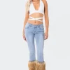 Nahla Low-Rise Faux Fur Jeans