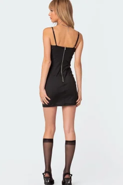Nancy Ribbon Bow Mini Dress