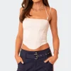 Nara Satin Lace Up Corset