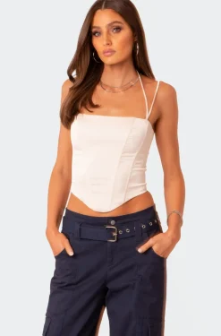 Nara Satin Lace Up Corset