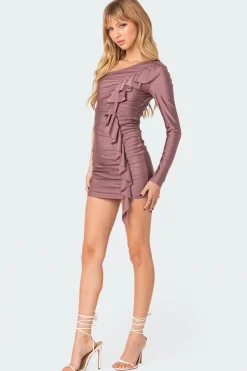 Nash One Shoulder Ruffle Mini Dress