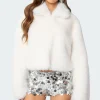 Nathalie Cropped Faux Fur Jacket