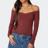 Nattie Off Shoulder V Neck Top
