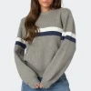 Nautical Striped Oversized Sweater