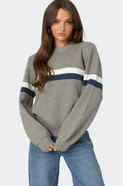 Nautical Striped Oversized Sweater