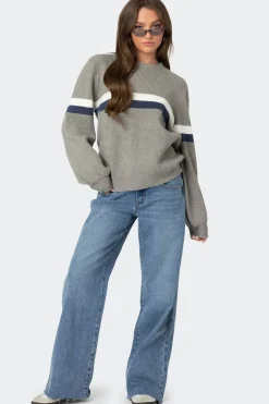 Nautical Striped Oversized Sweater