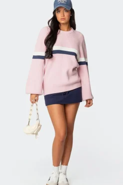 Nautical Striped Oversized Sweater