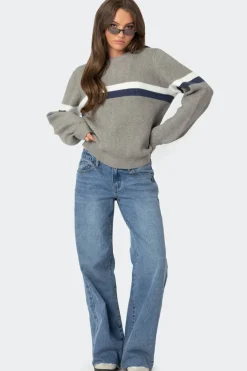 Nautical Striped Oversized Sweater