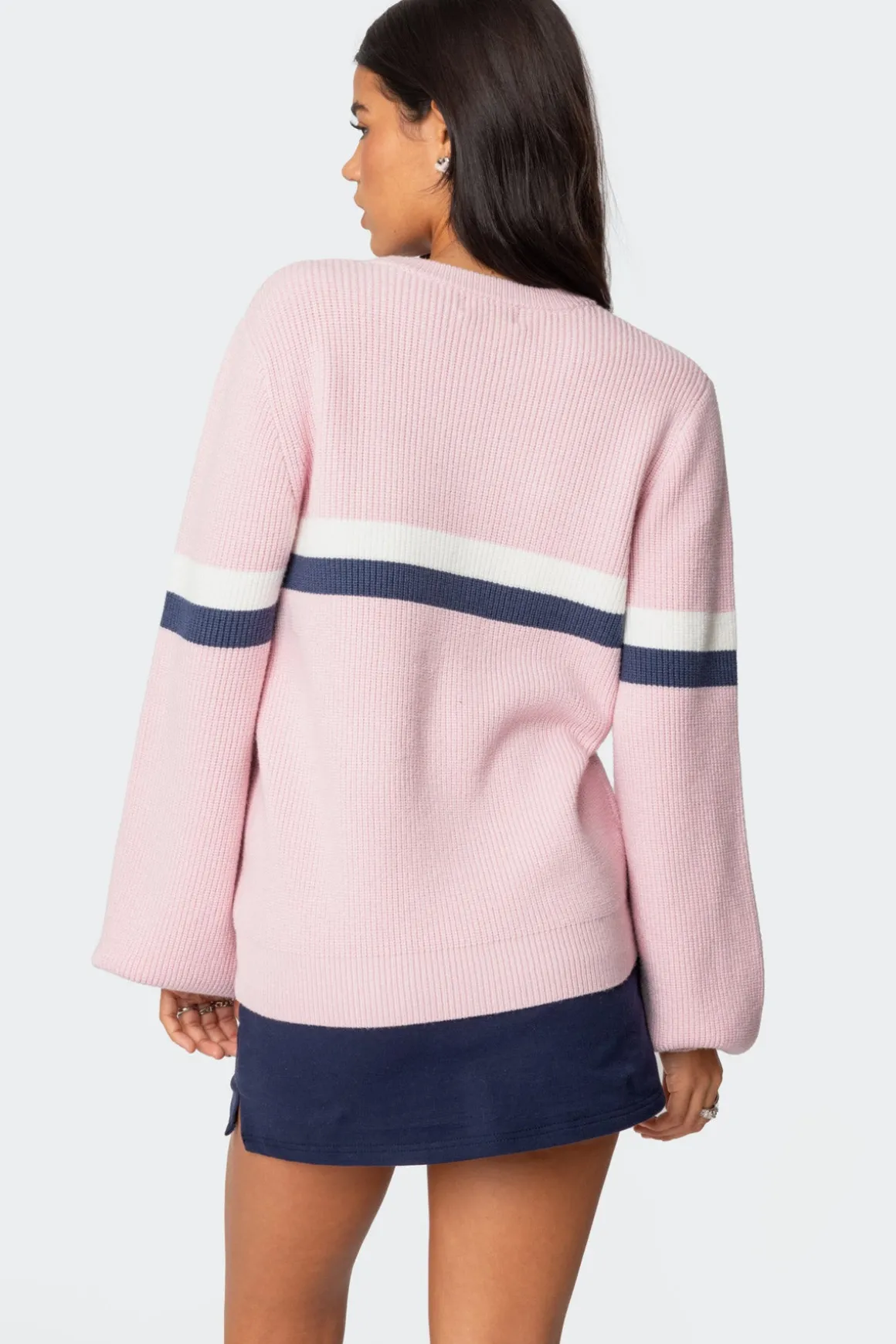 Nautical Striped Oversized Sweater