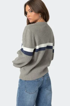 Nautical Striped Oversized Sweater