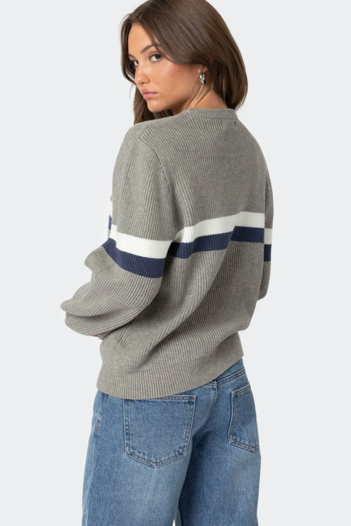 Nautical Striped Oversized Sweater
