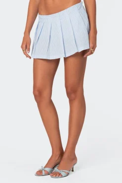 Nera Striped Pleated Skort