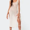 Nevea Open-Back Knitted Midi Dress
