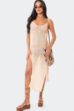 Nevea Open-Back Knitted Midi Dress