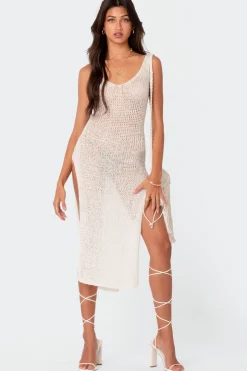 Nevea Open-Back Knitted Midi Dress