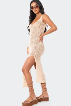 Nevea Open-Back Knitted Midi Dress