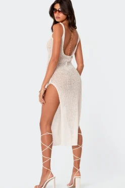 Nevea Open-Back Knitted Midi Dress