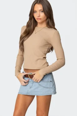 Nicky Ribbed Long Sleeve T Shirt