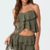 Nico Ruffled Strapless Top