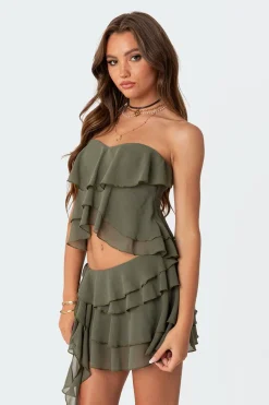 Nico Ruffled Strapless Top