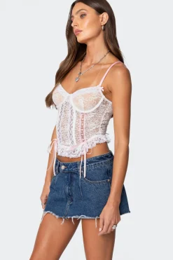 Nicolette Sheer Lace Corset