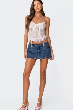 Nicolette Sheer Lace Corset