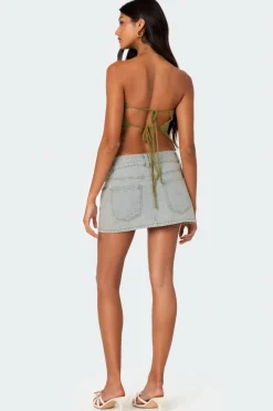 Niki Crochet Strapless Top