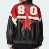 North Star Faux Leather Jacket