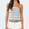 Nox Striped Knit Tube Top