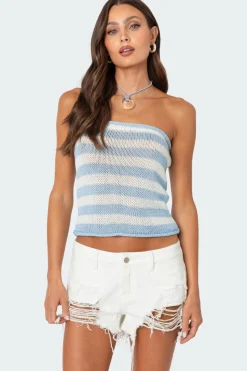 Nox Striped Knit Tube Top