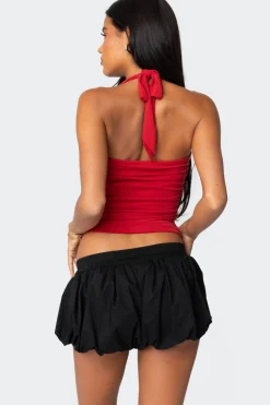 Nyrah Straight Neck Halter Top