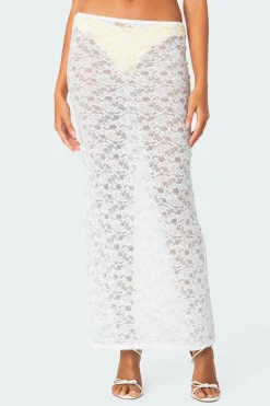 Oceana Sheer Lace Maxi Skirt