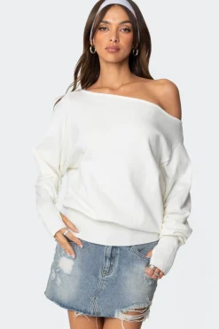 Off Shoulder Oversized Sweater