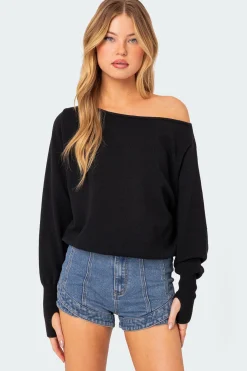 Off Shoulder Oversized Sweater