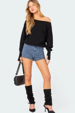 Off Shoulder Oversized Sweater