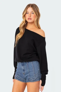 Off Shoulder Oversized Sweater