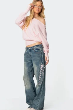 Off Shoulder Oversized Sweater