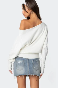 Off Shoulder Oversized Sweater